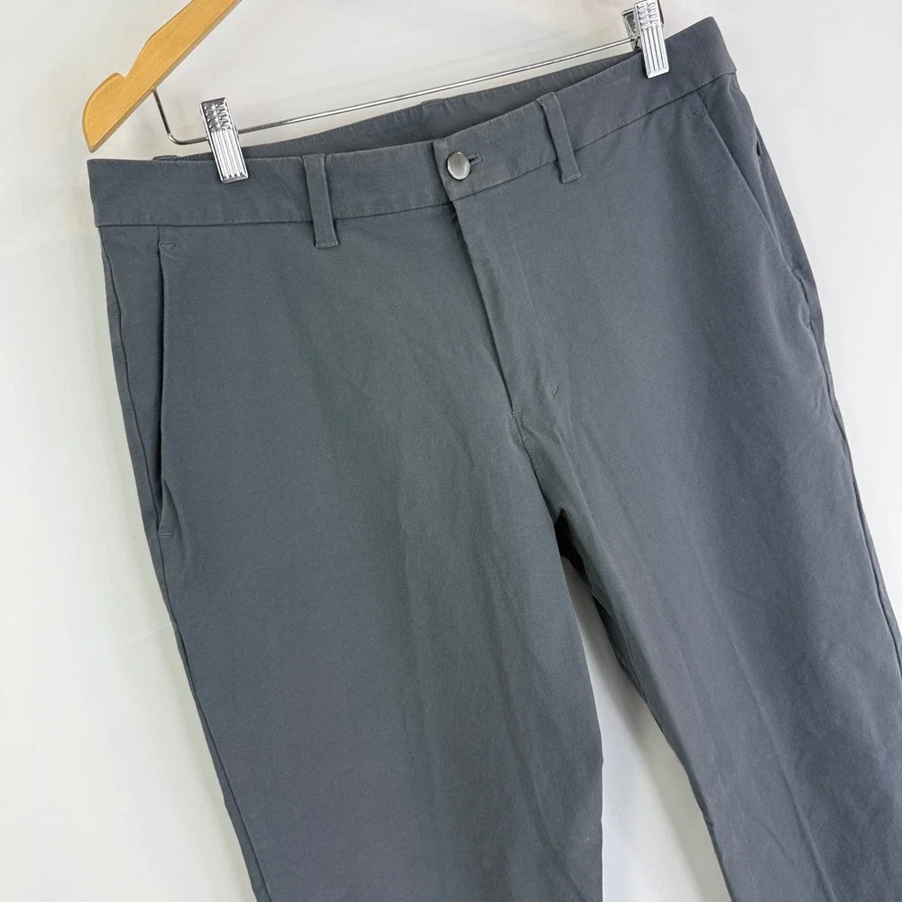 Lululemon ABC Classic-Fit Trouser Men 34 Oil Grey Stretch Cotton VersaTwill Pant